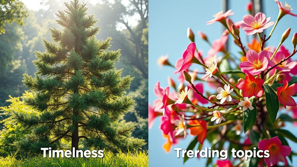 evergreen vs trending content