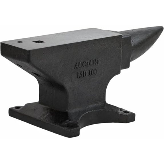 Easmvetaln 100Lbs Cast Iron Anvil with Horn
