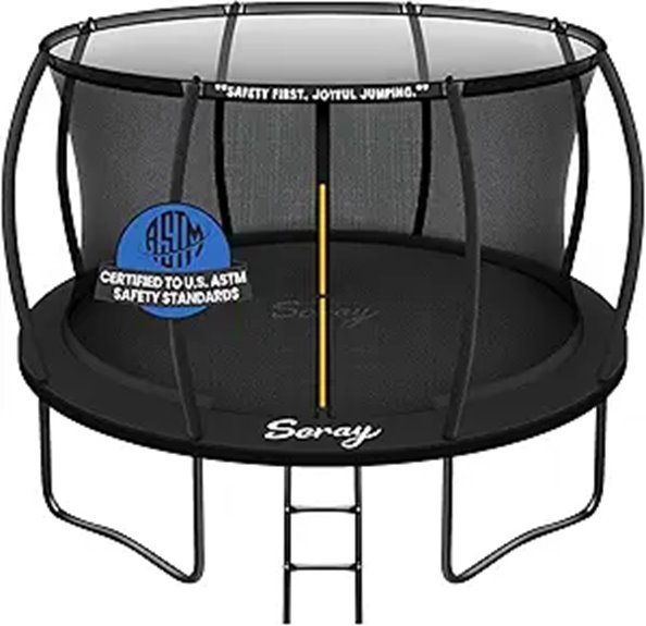Seray 10-14FT Outdoor Trampoline with Enclosure and Ladder