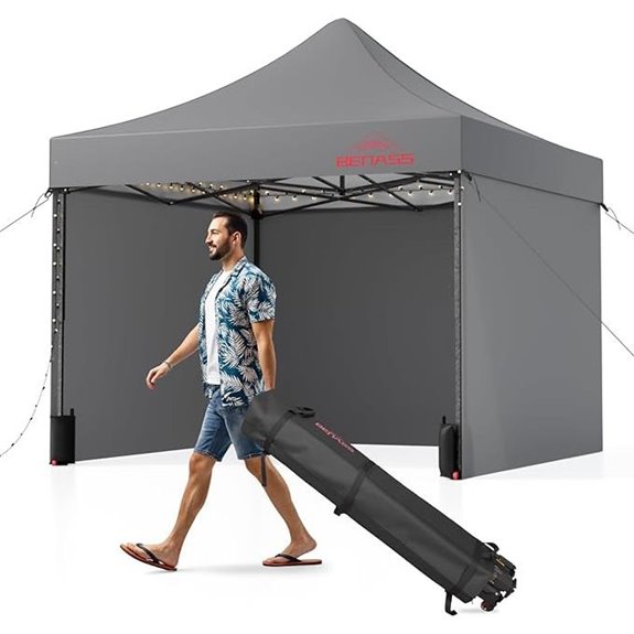 10x10 Pop Up Canopy Tent with Sidewalls