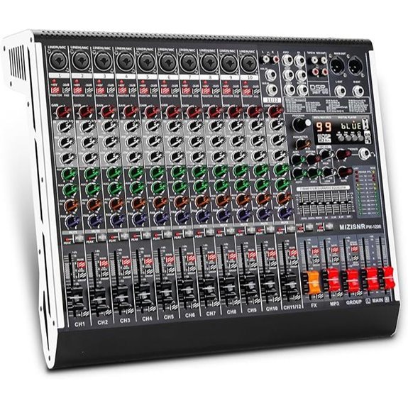 12-Channel Audio Mixer with Effects and USB Bluetooth