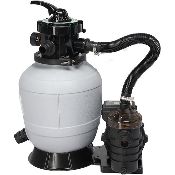 VINGLI 12in Pool Filter & 1/2HP Pump with Timer