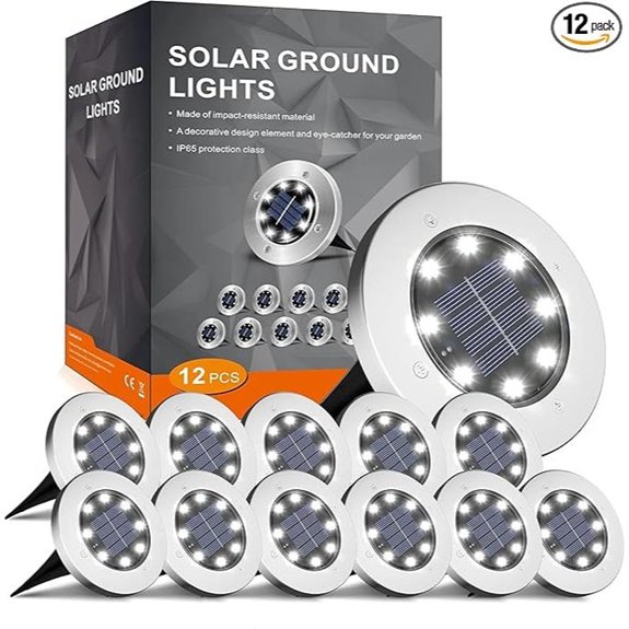 INCX 12 Pack Waterproof Solar Garden & Pathway Lights