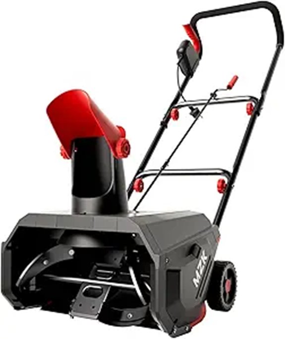 MZK 15.5-Inch Electric Snow Blower with 20ft Reach