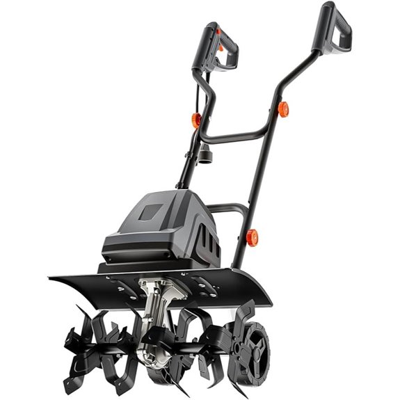 15 Amp Electric Tiller Cultivator with Foldable Handle