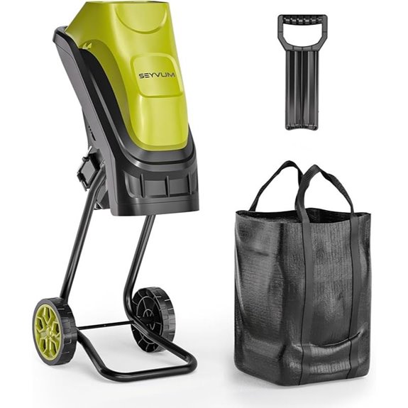 SEYVUM Electric Wood Chipper 15-Amp with Collection Bag