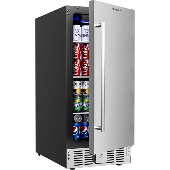 EUHOMY 15-Inch Beverage Cooler 125 Can Capacity