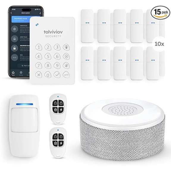 Tolviviov Home Security Alarm System (15-Piece Kit)