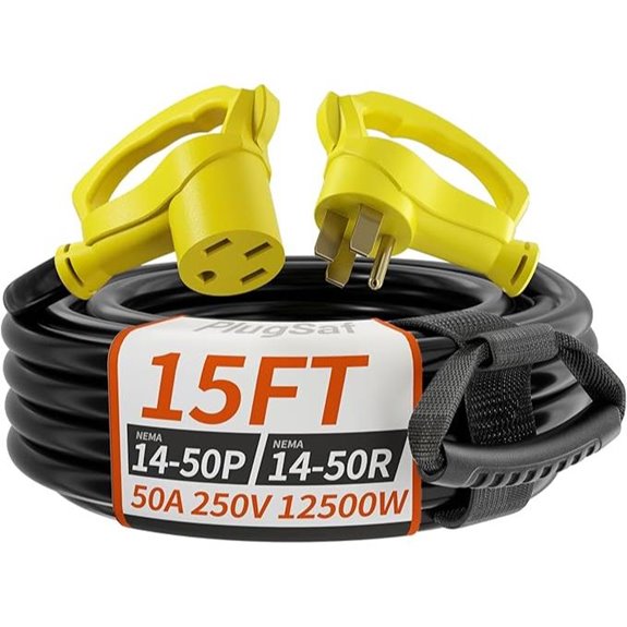 NEMA 14-50P/R 15ft RV/EV Extension Cord Waterproof
