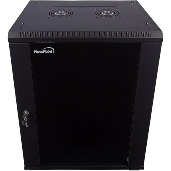 NavePoint 15U Wall Mount Server Rack with Fans