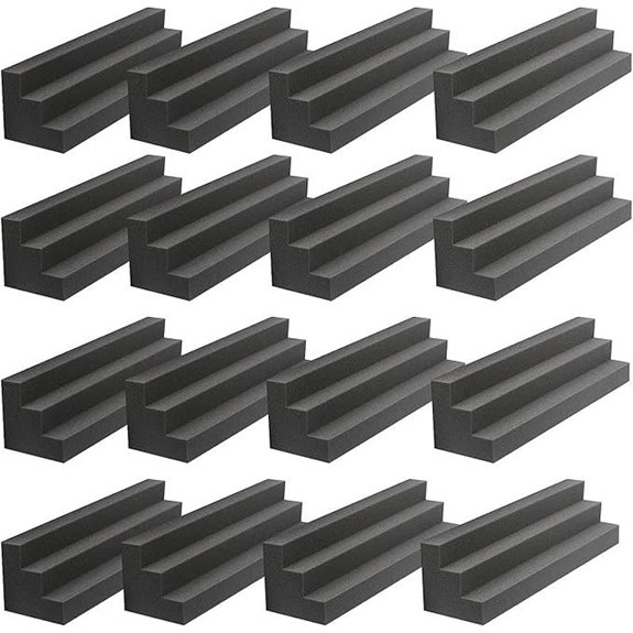 16-Pack Corner Acoustic Bass Trap Foam Panels