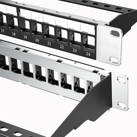 Jadaol 19” 24-Port Shielded Patch Panel