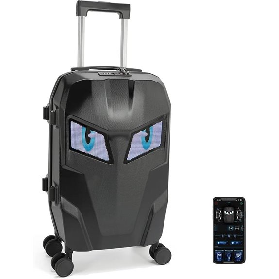 20-Inch Smart LED Luggage with Lock and Wheels