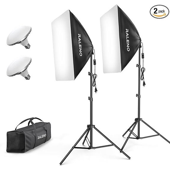 RALENO 20x28 Softbox Photography Lighting Kit