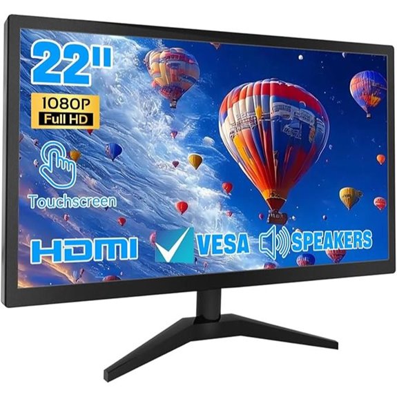 22-Inch FHD Touchscreen Monitor with HDMI VGA Speakers