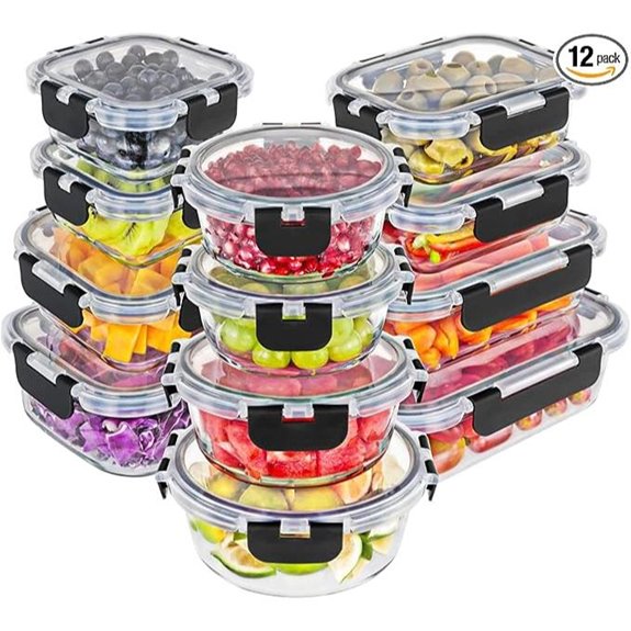 Magic Mill 24-Piece Borosilicate Food Storage Containers