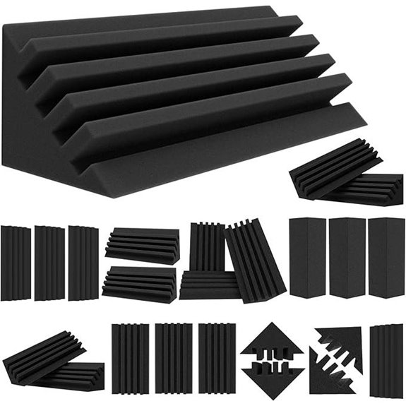 TroyStudio Bass Traps 24 Pcs Acoustic Treatment Foam