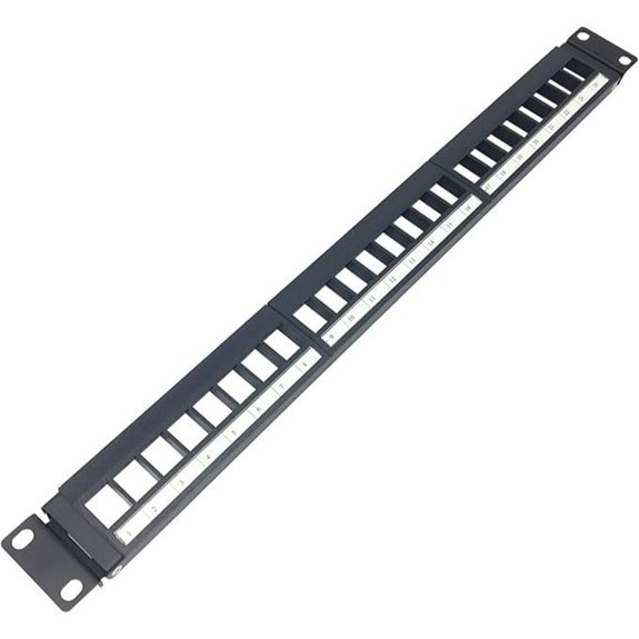 24-Port Hinged Keystone Patch Panel for Ethernet