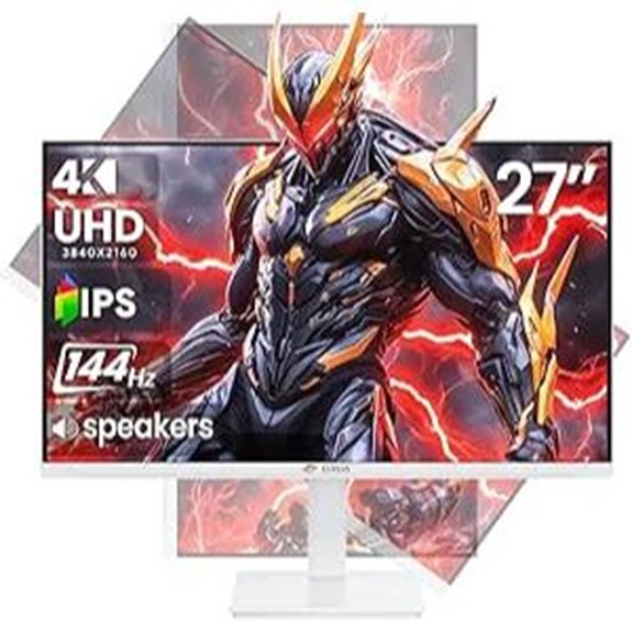 CRUA 27 4K Gaming Monitor with Adjustable Stand