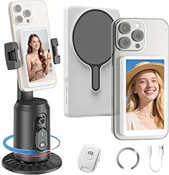Vlog Selfie Monitor with Face Tracking and 4K Camera