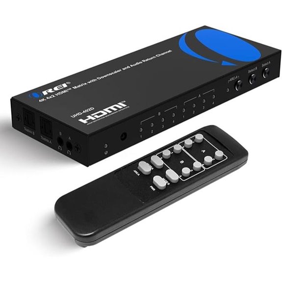 OREI 4K HDMI Matrix Switch 4x2 with Remote