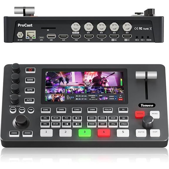 Tenveo 4K HDMI/SDI Video Switcher with Recording
