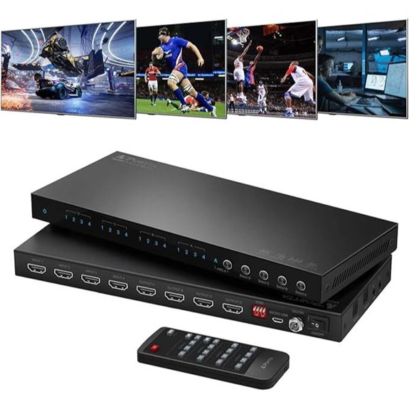 PORTTA 4x4 HDMI 4K Matrix Switch with Remote