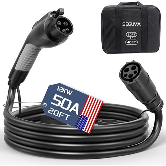 50Amp 20ft EV Charger Extension Cable with Carrying Bag