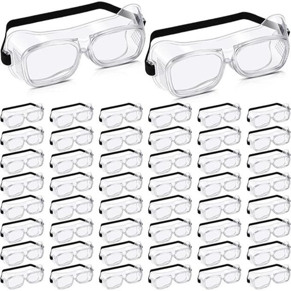50 Pairs Safety Goggles Anti-fog & Dust Protection