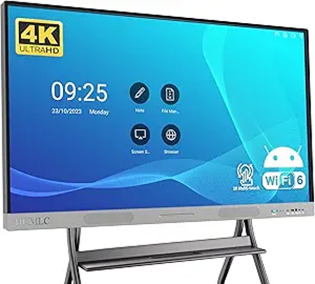 HKMLC 55 4K Interactive Whiteboard with Wall Mount