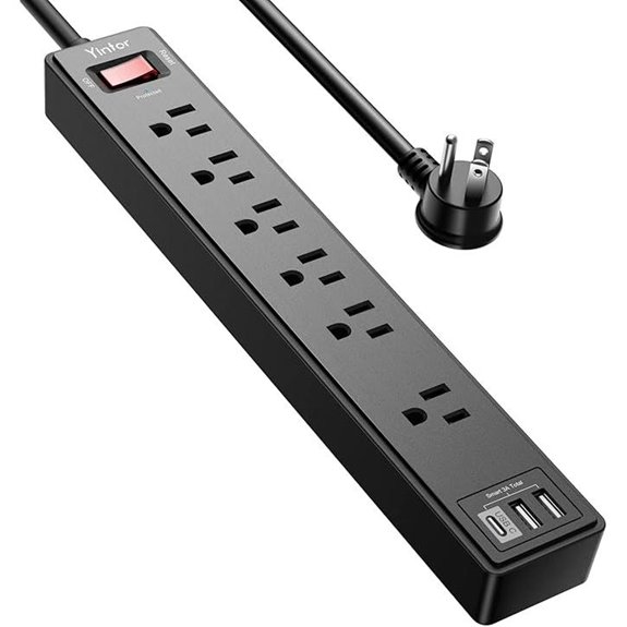 Yintar 6Ft Power Strip Surge Protector with USB
