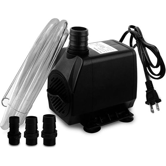 PULACO 800GPH Submersible Fountain Pump with Nozzles