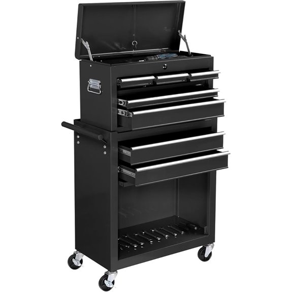 TUFFIOM 8-Drawer Rolling Tool Chest with Lock