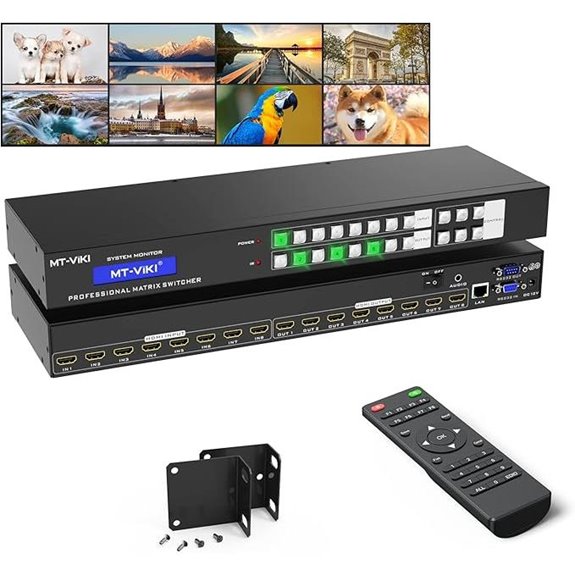 MT-VIKI 8x8 4K HDMI Matrix Switcher with Remote