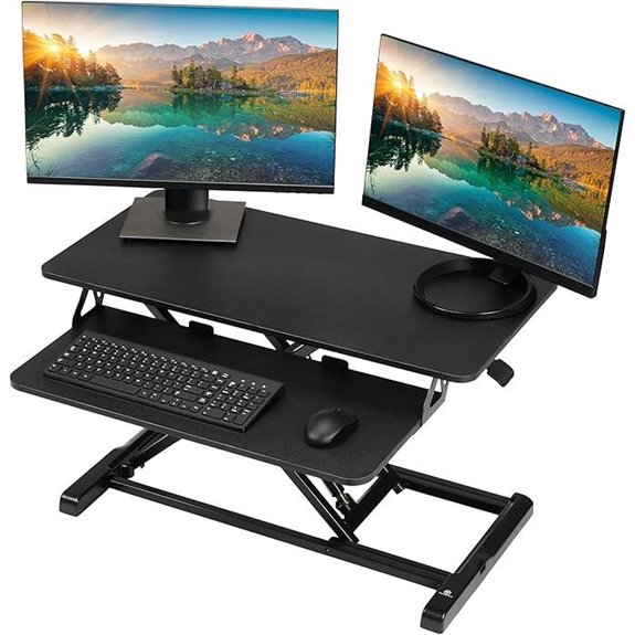 TechOrbits 32-Inch Adjustable Sit-Stand Desk Converter