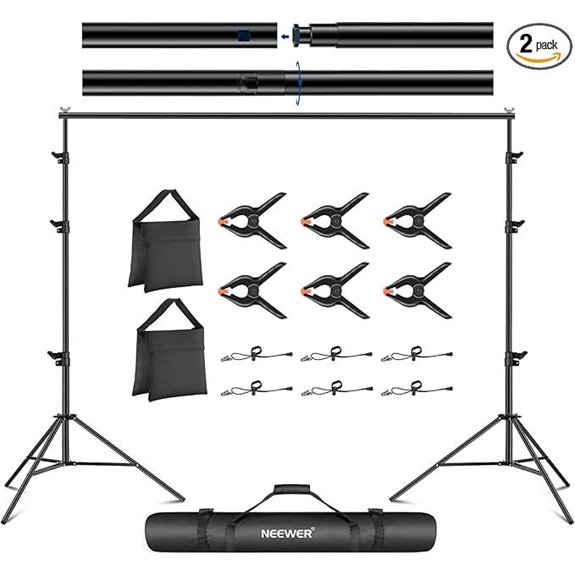 NEEWER Adjustable Backdrop Stand Kit with Accessories