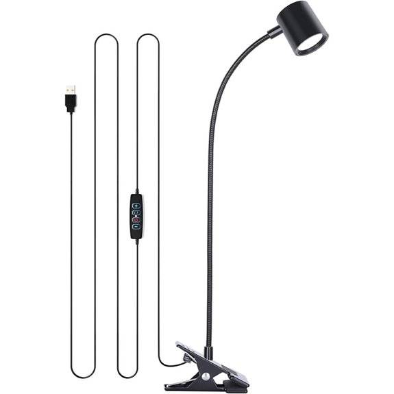 Dott Arts Clip-On LED Desk Lamp with Brightness
