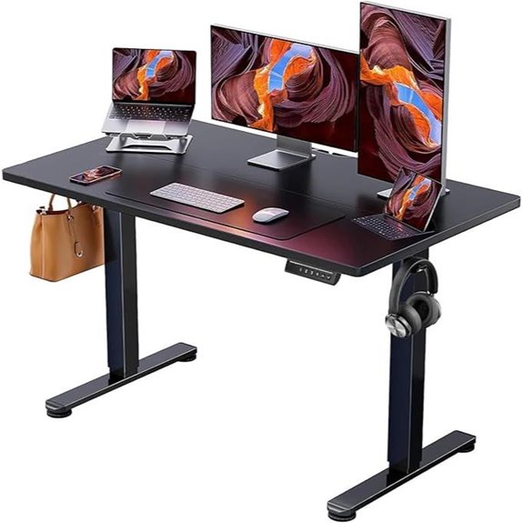 ErGear Adjustable Electric Standing Desk Black