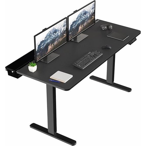 VIVO Electric Adjustable Gaming Desk with Mouse Pad