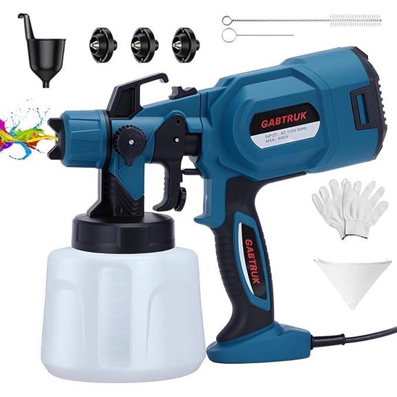 HVLP Paint Sprayer with Nozzles & Flow Control