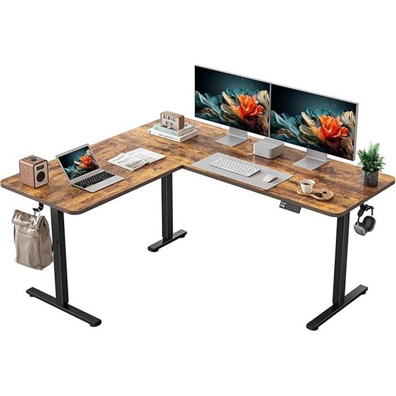 YIHAYO L-Shaped Adjustable Standing Desk