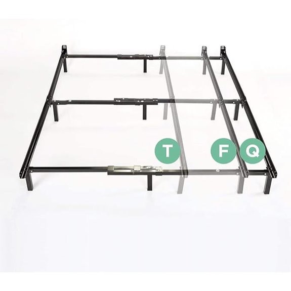 ZINUS Adjustable Metal Bed Frame for Twin to Queen