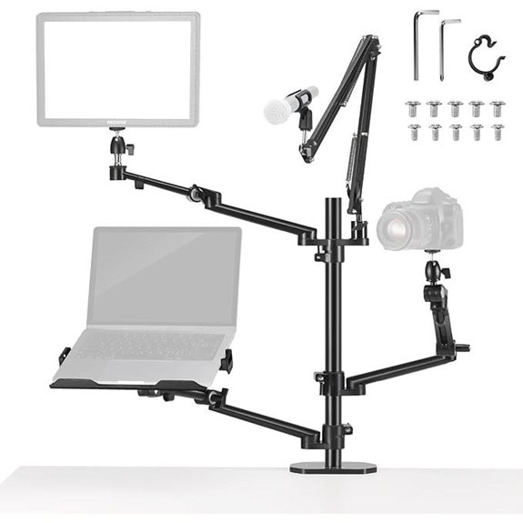 NEEWER Overhead Camera Stand with 4 Boom Arms