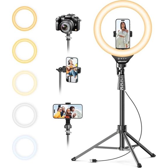 UBeesize 12 Ring Light with Tripod for Content Creation