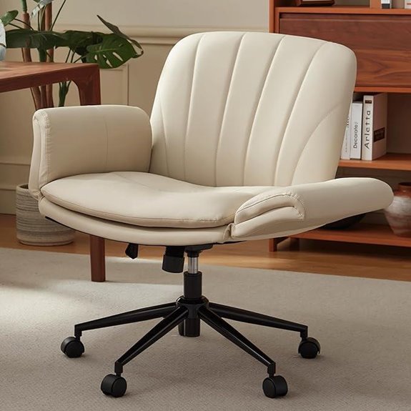 Dowinx Adjustable Arm Ergonomic Swivel Vanity Chair