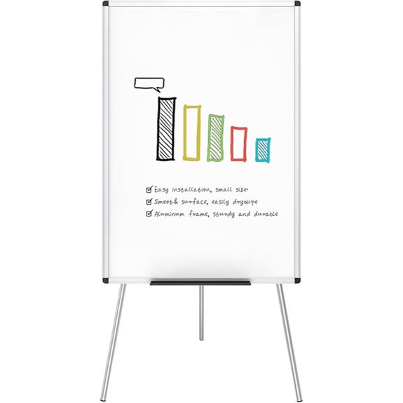 VIZ-PRO Whiteboard Easel Adjustable 36x24 Inches