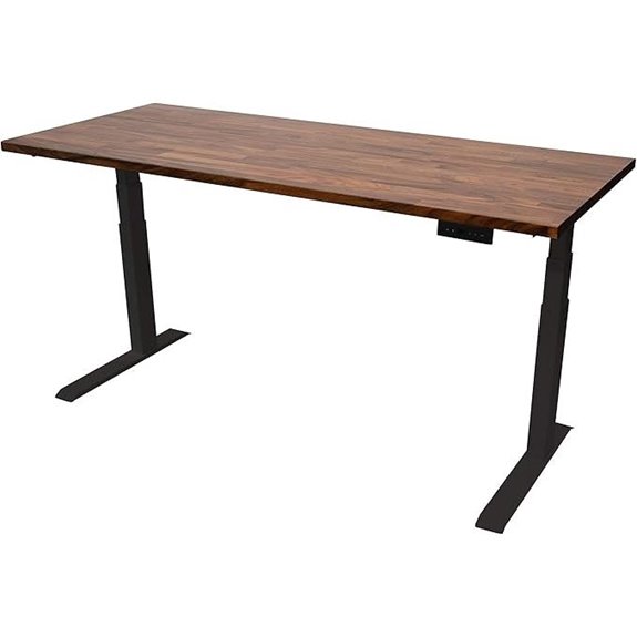 Adjustable Electric Standing Desk with Solid Wood Top