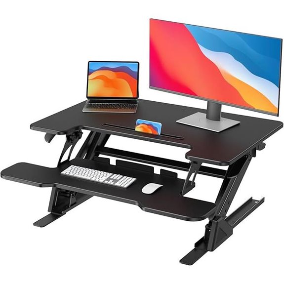 HUANUO 32 Z-Shaped Adjustable Standing Desk Converter