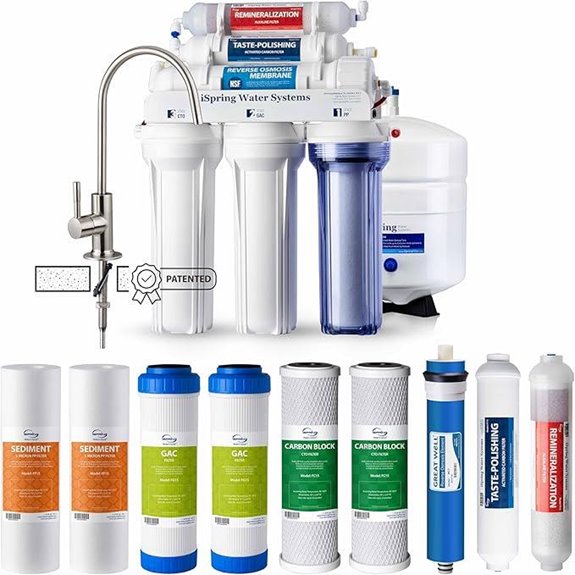 iSpring RCC7AKF3 Alkaline 6-Stage Reverse Osmosis System