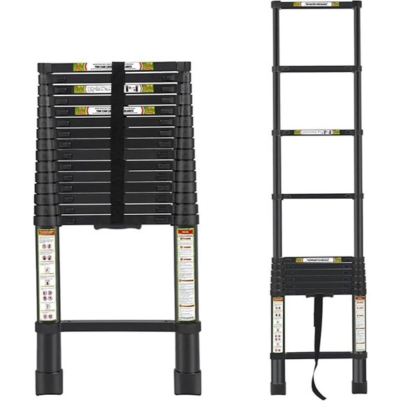 RIKADE Aluminum Telescoping Extension Ladder 20.3FT
